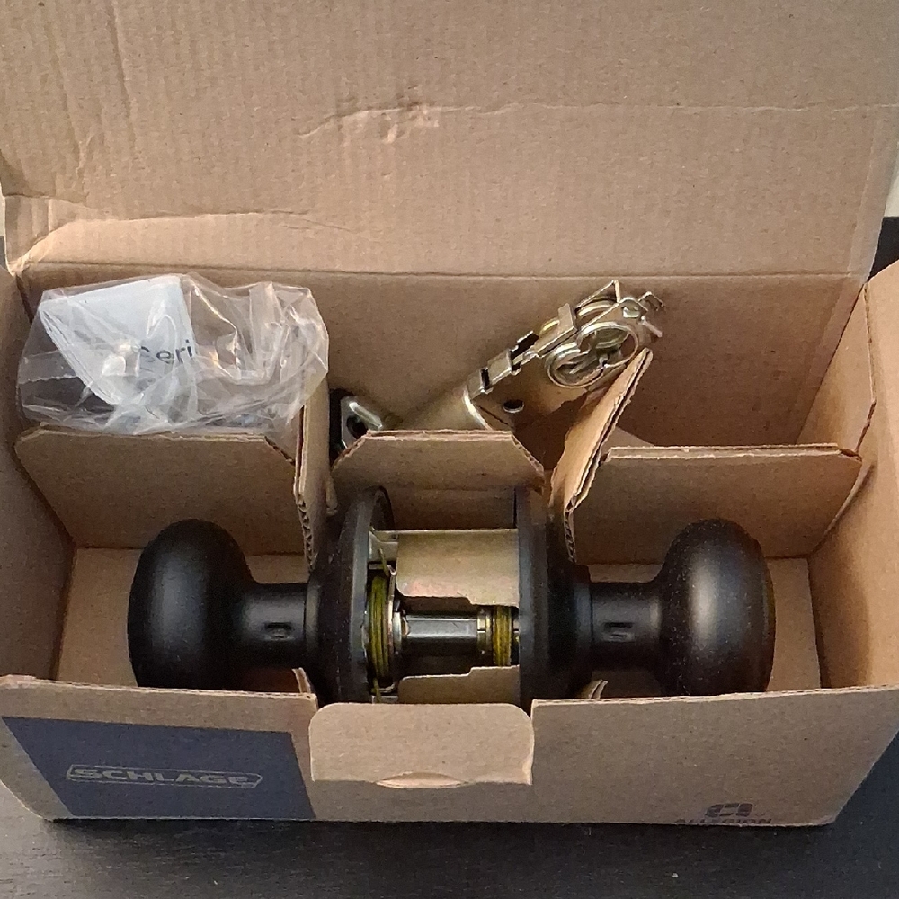 Schlage Matte Black Door Knob Set